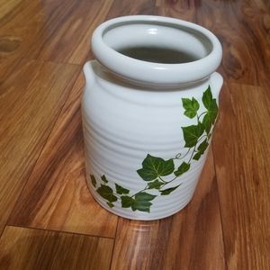 White Ceramic Jug with Beautiful Ivy Vine